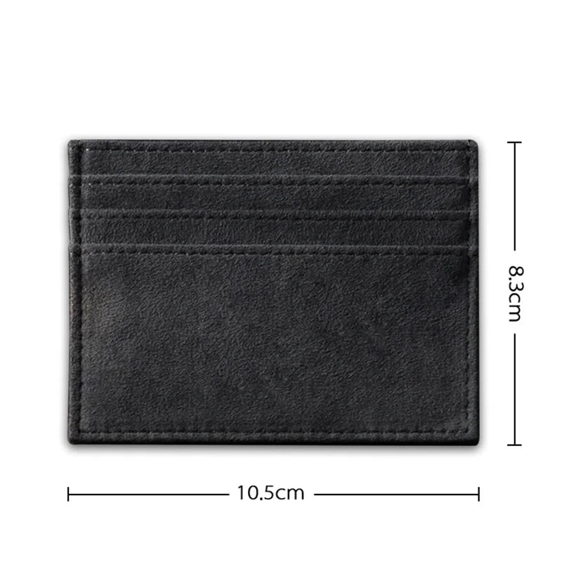 ALCANTARA Card Holder Women & Man Turn Fur Luxury Artificial Leather Slim Card Wallet Small Thin Card Package